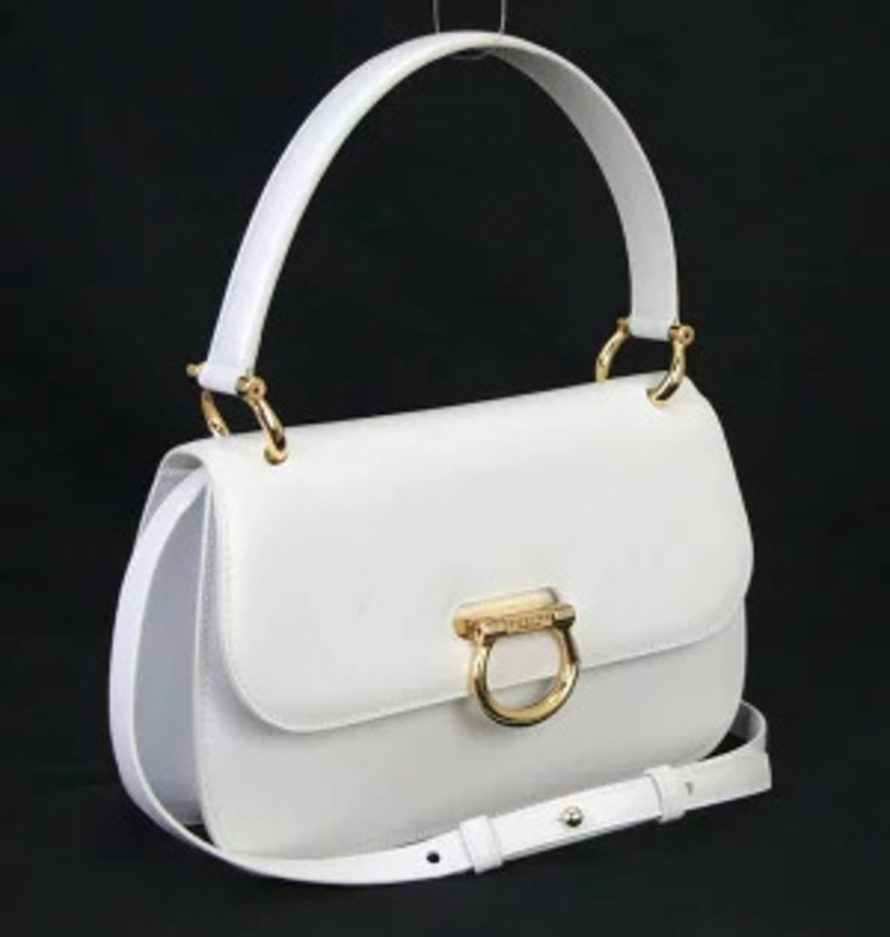Celine White Leather Handbag